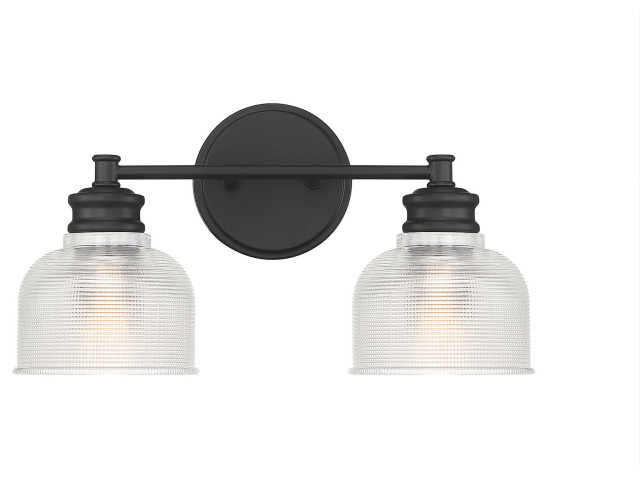 2-Light Bathroom Vanity Light, Matte Black - Transitional - Bathroom ... within Beyond the Bulb Exploring Design and Functionality of the Albany Chrome Vanity Light