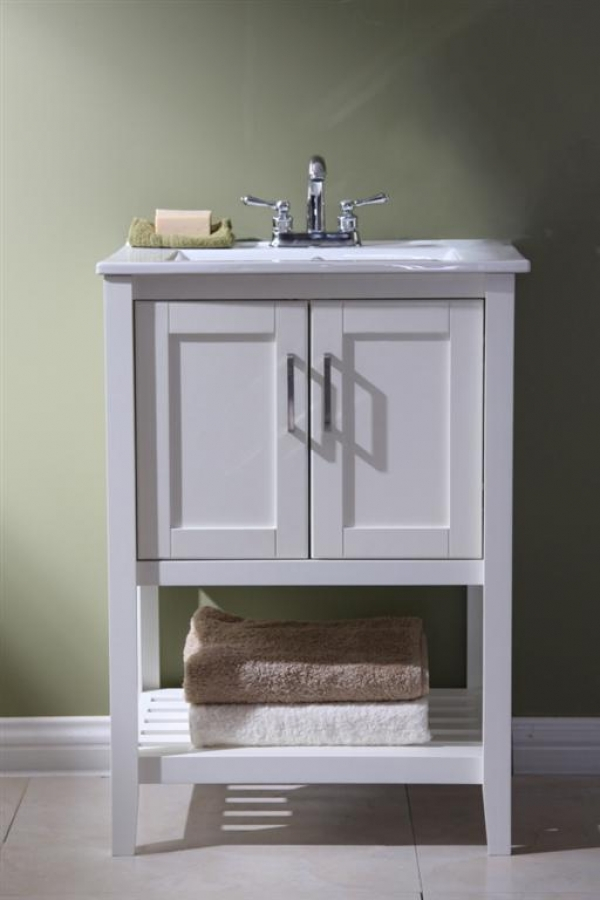 24 Inch Single Sink Bathroom Vanity In White Uvlfwlf6020W24 inside Beyond the Basics Exploring Features of White Bathroom Vanities