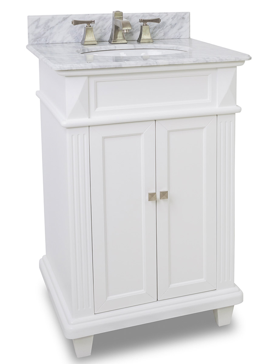 24" Jupiter Single Bath Vanity - White - Bathgems.com regarding Beyond the Basics Exploring Features of White Bathroom Vanities
