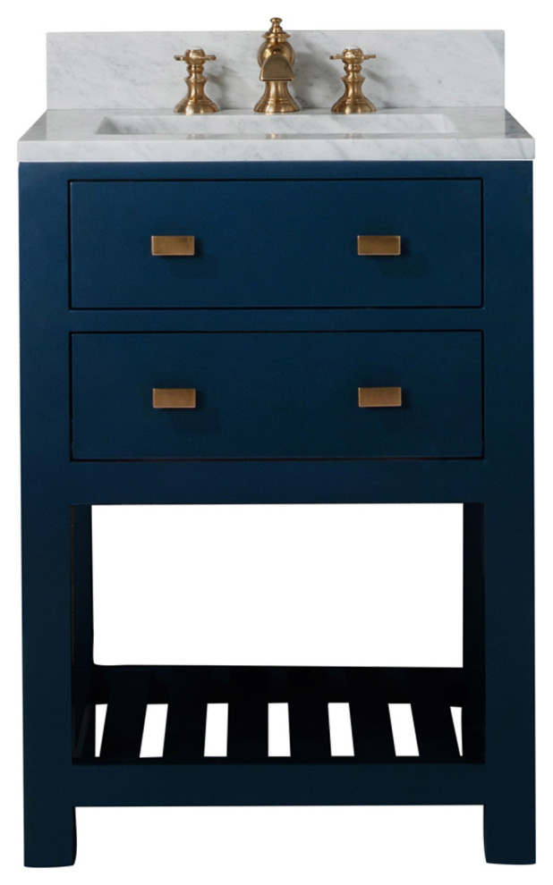 24" Monarch Blue Single Sink Bathroom Vanity - Contemporary - Bathroom ... regarding The Savoy Bathroom Vanity, Monarch Blue, 24", Single, Without Mirror, Freestanding