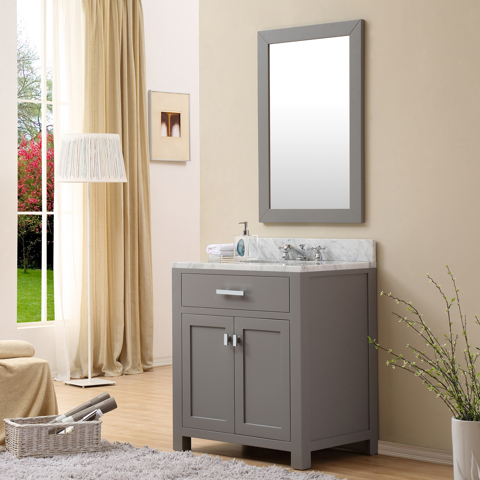 30 Inch Gray Finish Single Sink Bathroom Vanity throughout Understanding the Features of a Brushed Nickel Vanity Art Bathroom Vanity