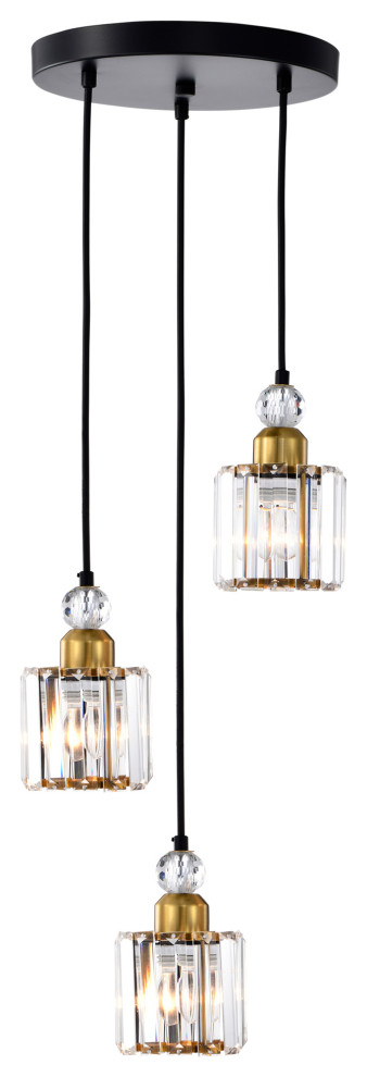 3001/3P Srai 11" 3-Light Indoor Matte Black And Brass Finish Chandelier ... for Aeneas 17 In. 3-Light Indoor Matte Black And Brass Finish Wall Sconce