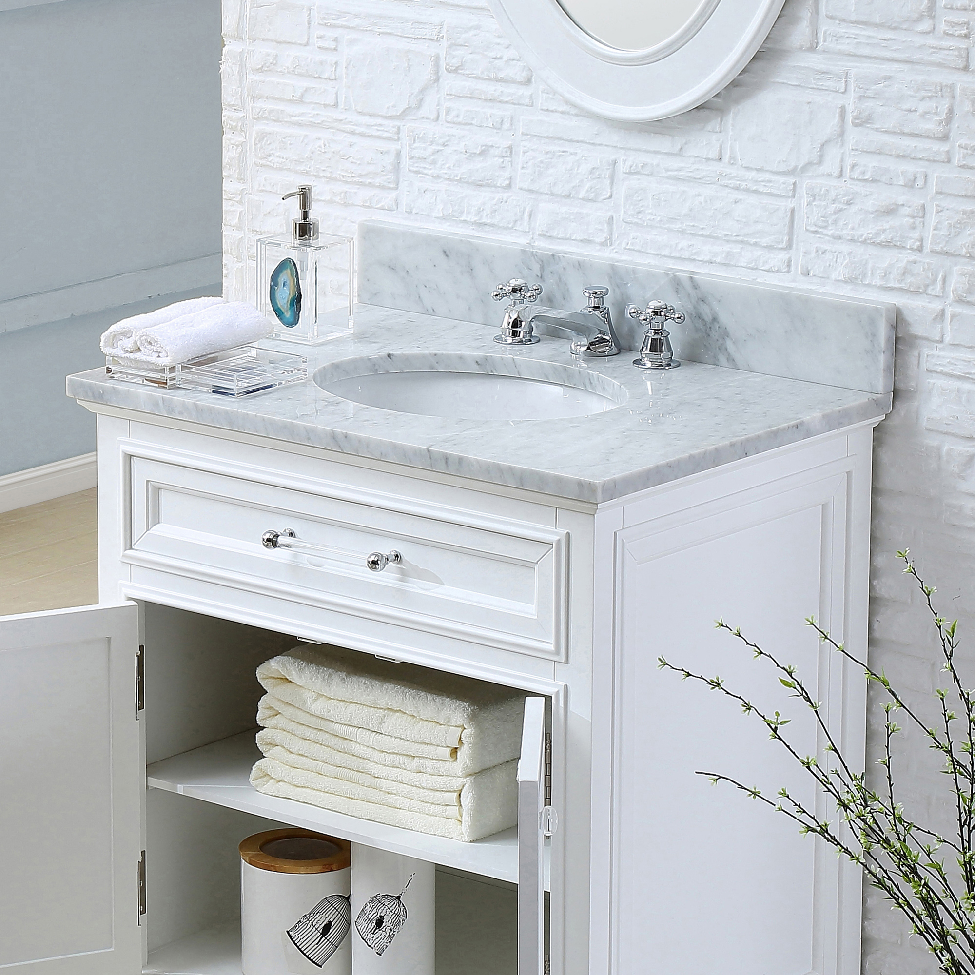 36 Espresso Single Sink Bathroom Vanity With White Ca - Vrogue.co within 24" Single Bathroom Vanity, White