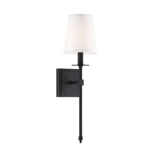 5-In W 1-Light Matte Black Transitional Wall Sconce In The Wall Sconces ... intended for Aeneas 17 In. 3-Light Indoor Matte Black And Brass Finish Wall Sconce