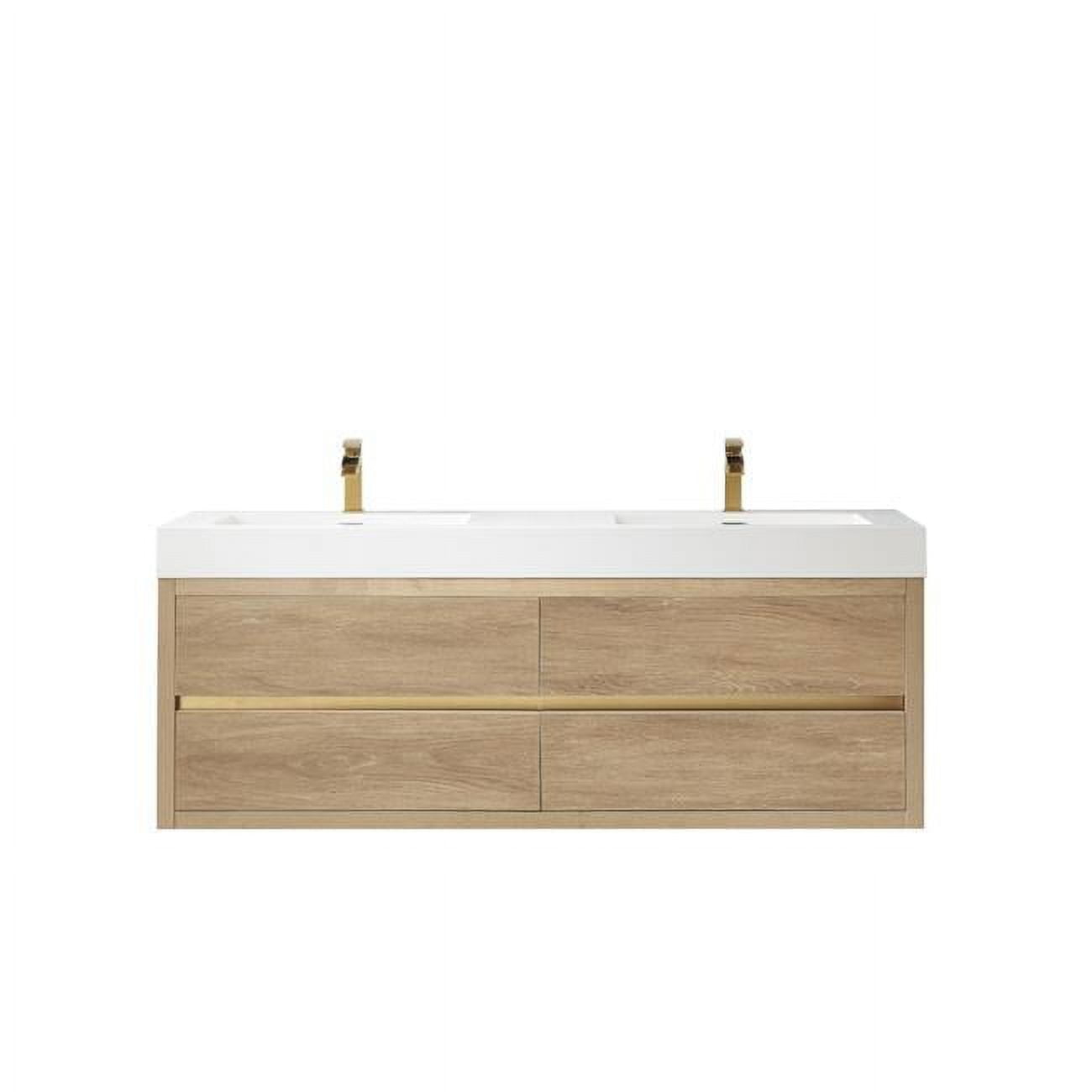 60M In. Palencia Double Sink Wall-Mount Bathroom Vanity, North American ... within The 24-Inch Palencia Vanity: Ideal Size for Your Space?