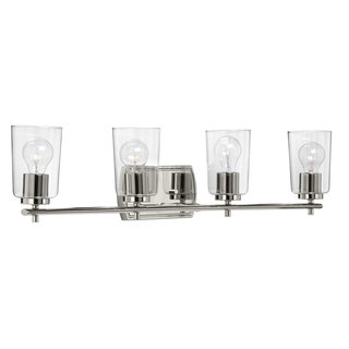 Adley 4 Light Bath & Vanity In Polished Nickel (P300157-104 ... intended for Adley One Light Bath And Vanity, Brushed Nickel