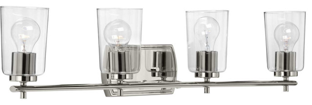 Adley 4 Light Bath & Vanity In Polished Nickel (P300157-104 ... throughout Adley One Light Bath And Vanity, Brushed Nickel