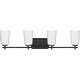 Adley Collection Four-Light Matte Black Etched Opal Glass New ... intended for Installation Insights a Practical Guide to the Adley Collection 3-Light Vanity