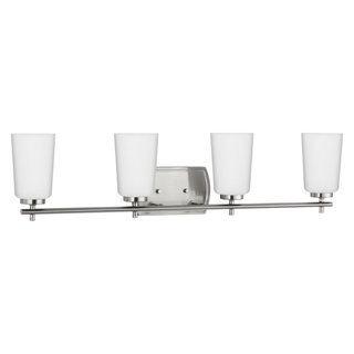 Adley Collection Two-Light Brushed Nickel Etched Opal Glass Bath Vanity ... throughout Adley Collection 48-1/2" 6-Light Brushed Nickel Clear Glass Bath Vanity Light