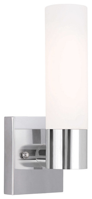 Aero Wall Sconce, Brushed Nickel - Transitional - Bathroom Vanity ... in Aero Wall Sconce, Chrome