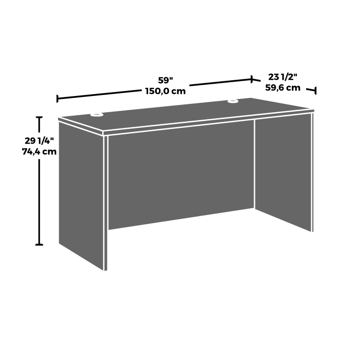 Affirm 60 X 24 Desk With Lateral File Noble Elm (431868) - Sauder within Organizing Your Workspace The Benefits of an Affirm Lateral File Noble Elm