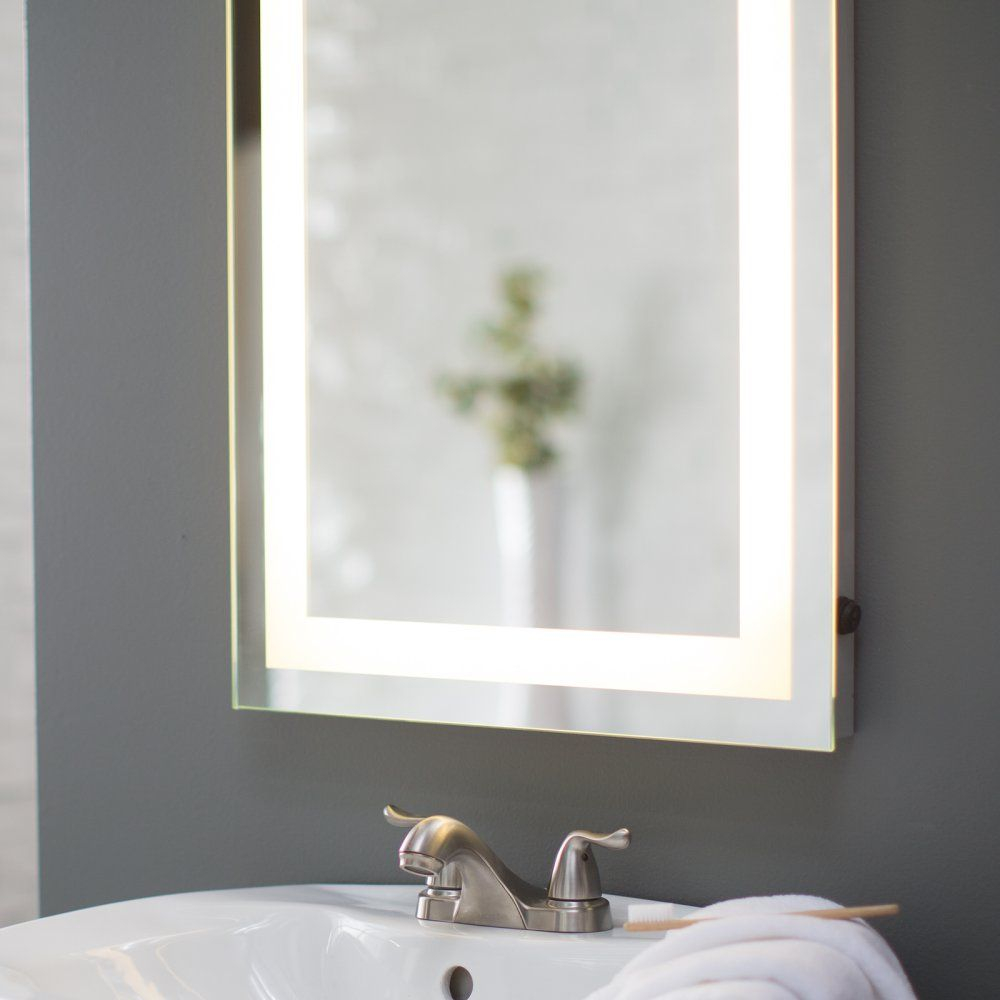 Afina Illume Led Backlit Rectangular Bathroom Mirror | Rectangular ... throughout Creating the Perfect Ambiance Using Afina LED Bath Lighting A Step-by-Step Guide