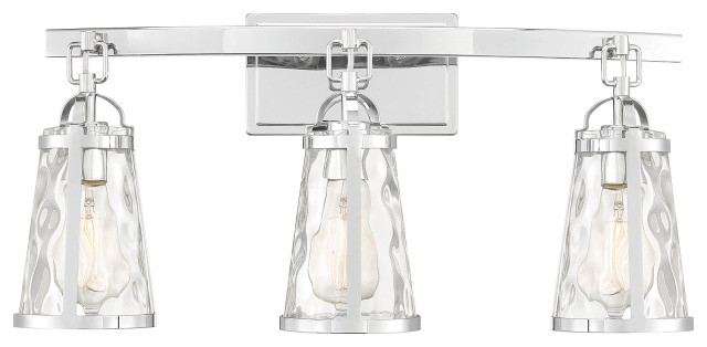 Albany 3-Light Bath Bar - Transitional - Bathroom Vanity Lighting - By ... for A Closer Look at the Albany 2-Light Polished Chrome Bath Bar's Specifications