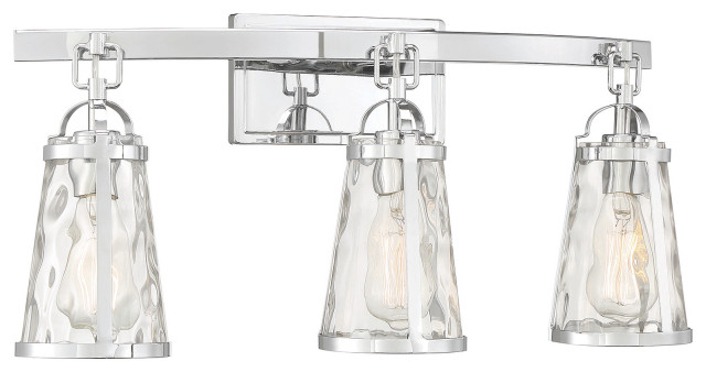 Albany 3-Light Bath Bar - Transitional - Bathroom Vanity Lighting - By ... with Albany 2-Light Polished Chrome Bath Bar