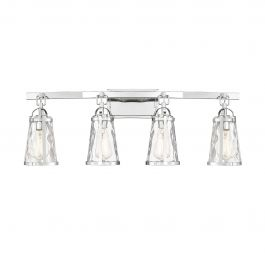 Albany 4-Light Bathroom Vanity Light In Polished Chrome inside Albany 2-Light Polished Chrome Bath Bar