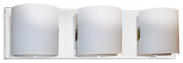 Allie 3-Light Vanity Fixture, Frosted White - Contemporary - Bathroom ... regarding Maximizing Style and Functionality with the Allie 3-Light Vanity Fixture