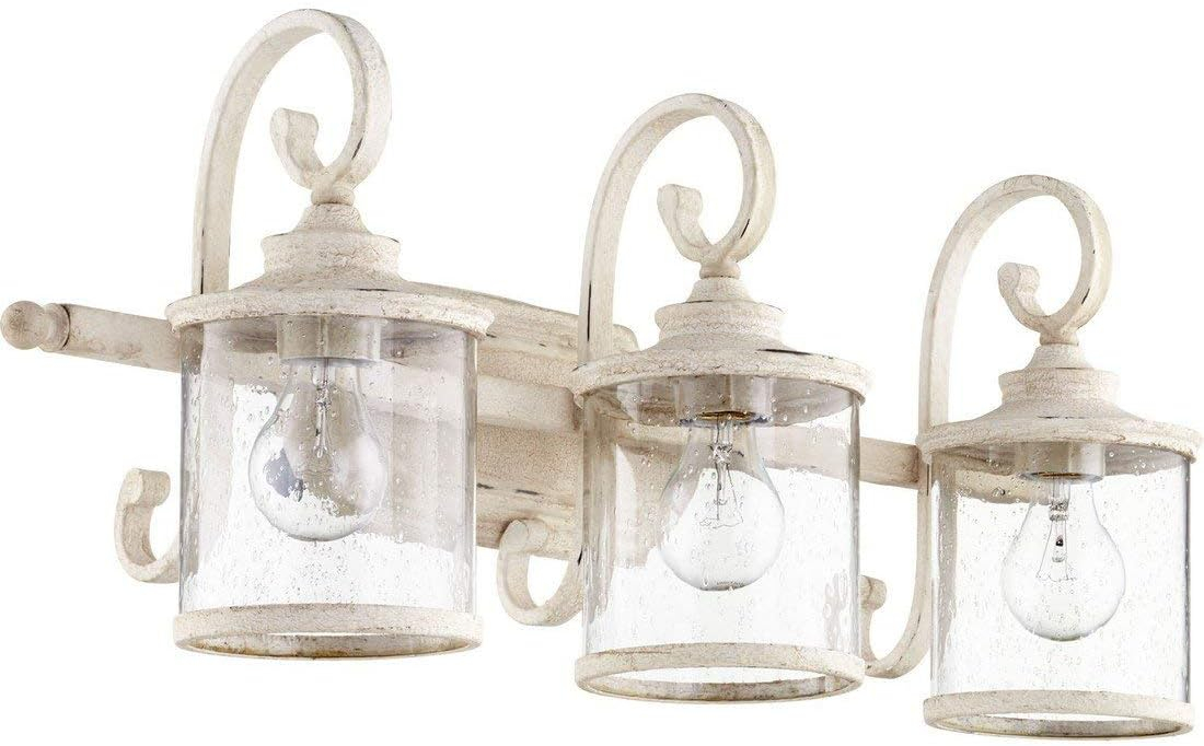 Amazon.com: Quorum Lighting 5386-3-70, Alameda Glass Wall Vanity ... in Maintenance and Care Tips for Your Alameda 3-Light Vanity Fixture