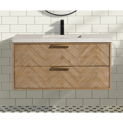 Ari Kitchen & Bath 30" Floating Bathroom Vanity Weathered Fir & Reviews ... for Ari Kitchen & Bath Carlsbad 30" Floating Bathroom Vanity Weathered Fir