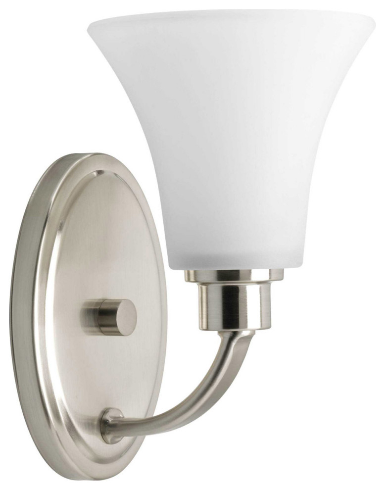 Athy 1 Light Bathroom Vanity Light, Brushed Nickel - Transitional ... with regard to Polished Nickel Perfection Understanding the Allure of Bathroom Vanity Lighting
