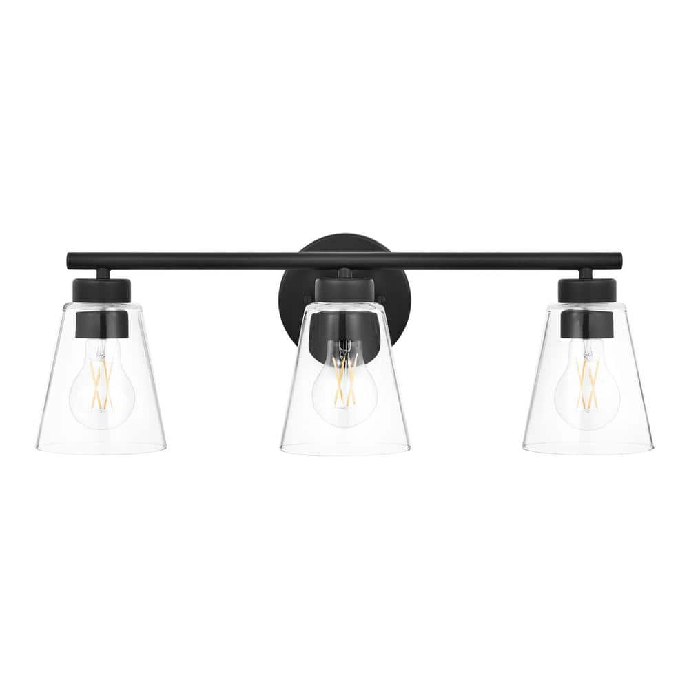 Auction Detail with Alexandria 2-Light Matte Black Reversible Vanity Light
