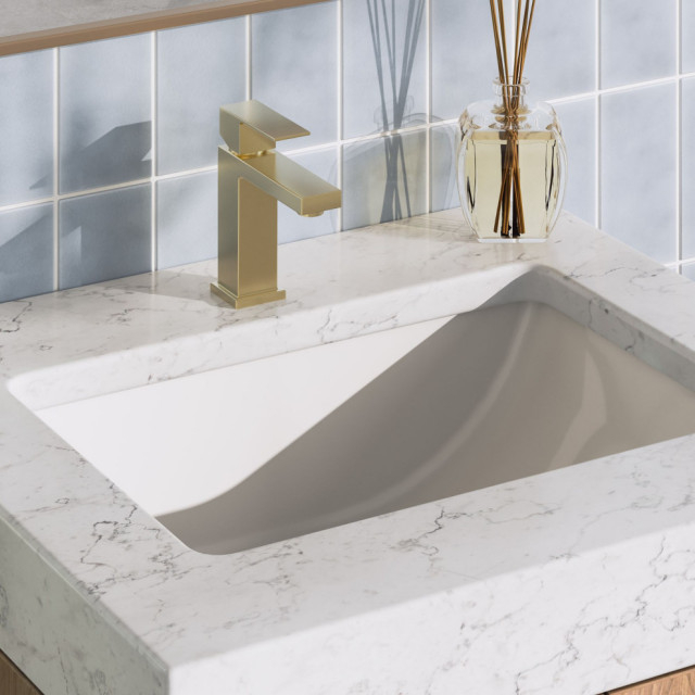 Bahia Bath Vanity, 24" - Contemporary - Bathroom Vanities And Sink ... pertaining to Bahia Bath Vanity, Oak, 24", Brushed Gold Hardware, Single, Freestanding