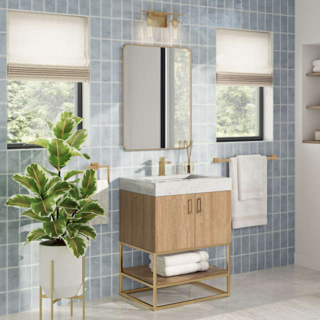 Bahia Bath Vanity, 24" - Contemporary - Bathroom Vanities And Sink ... pertaining to Unveiling the Allure of the Bahia Bath Vanity Oak 24 Inch