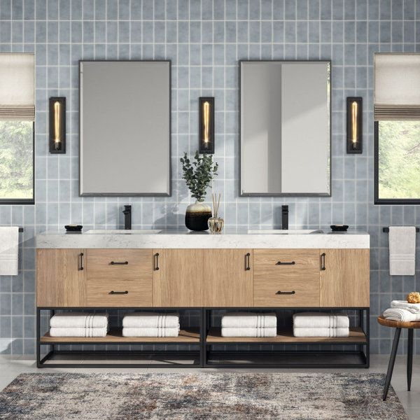 Bahia Bath Vanity, 36" - Contemporary - Bathroom Vanities And Sink ... within Bahia Bath Vanity, Oak, 36", Brushed Gold Hardware, Single, Freestanding