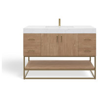Bahia Bath Vanity, 48" - Contemporary - Bathroom Vanities And Sink ... intended for Maximizing Space and Style with a 48-Inch Bahia Oak Bathroom Vanity