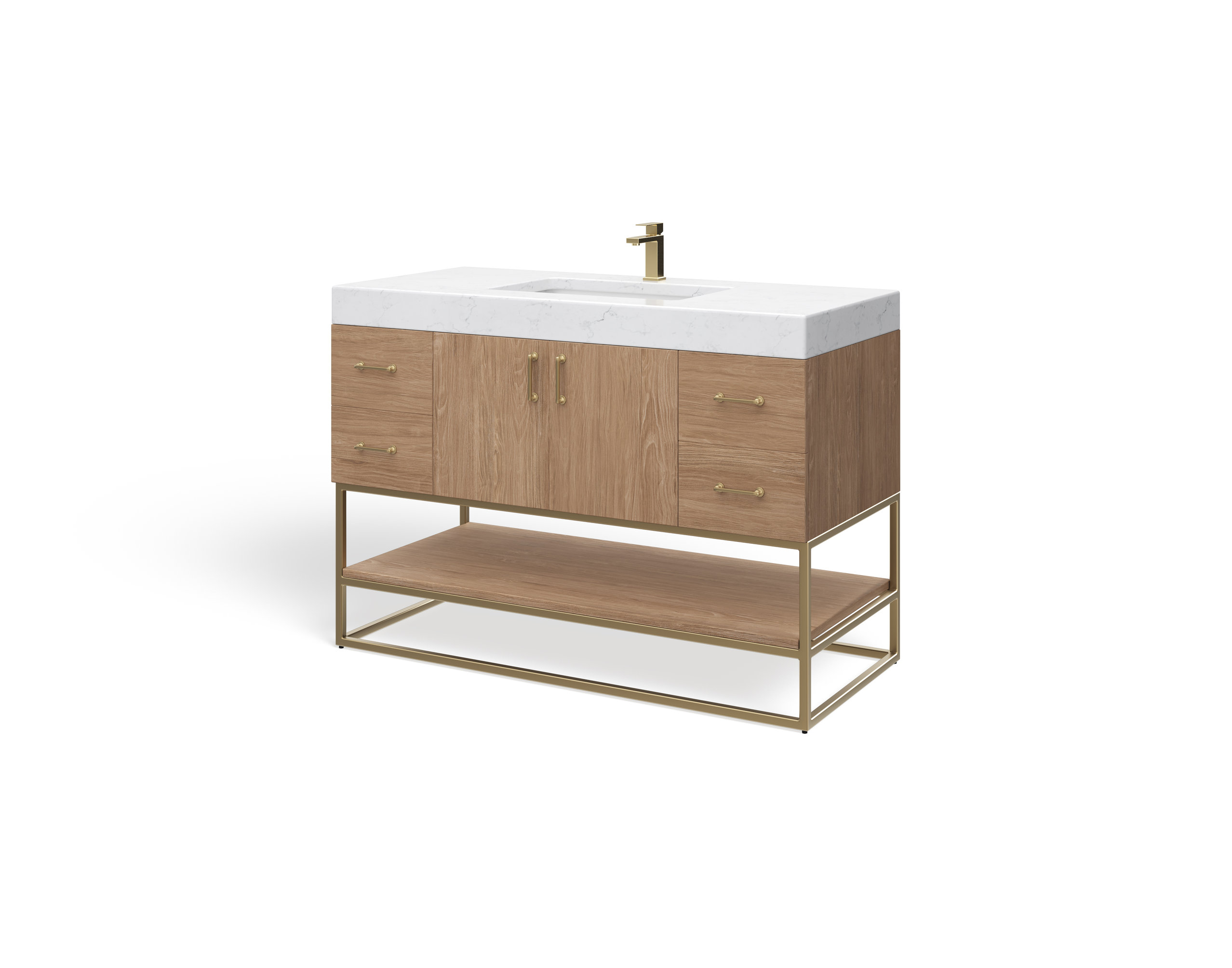 Bahia Bath Vanity, 48" - Contemporary - Bathroom Vanities And Sink ... regarding Maximizing Space and Style with a 48-Inch Bahia Oak Bathroom Vanity