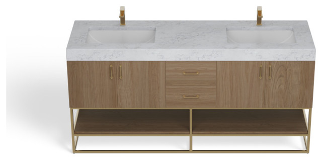 Bahia Bath Vanity, 72" - Contemporary - Bathroom Vanities And Sink ... intended for Freestanding Bahia Vanities A Guide to Maximizing Space and Style