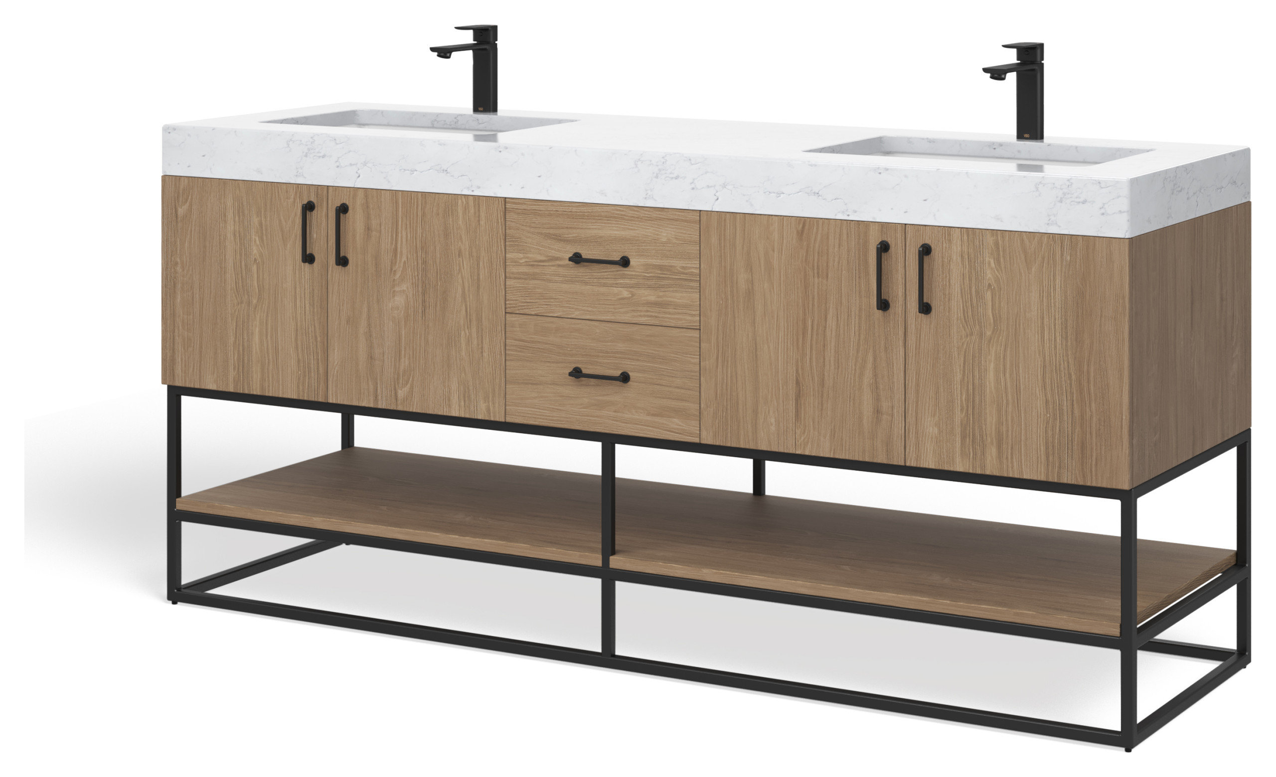 Bahia Bath Vanity, 72" - Transitional - Bathroom Vanities And Sink ... intended for Freestanding Bahia Vanities A Guide to Maximizing Space and Style