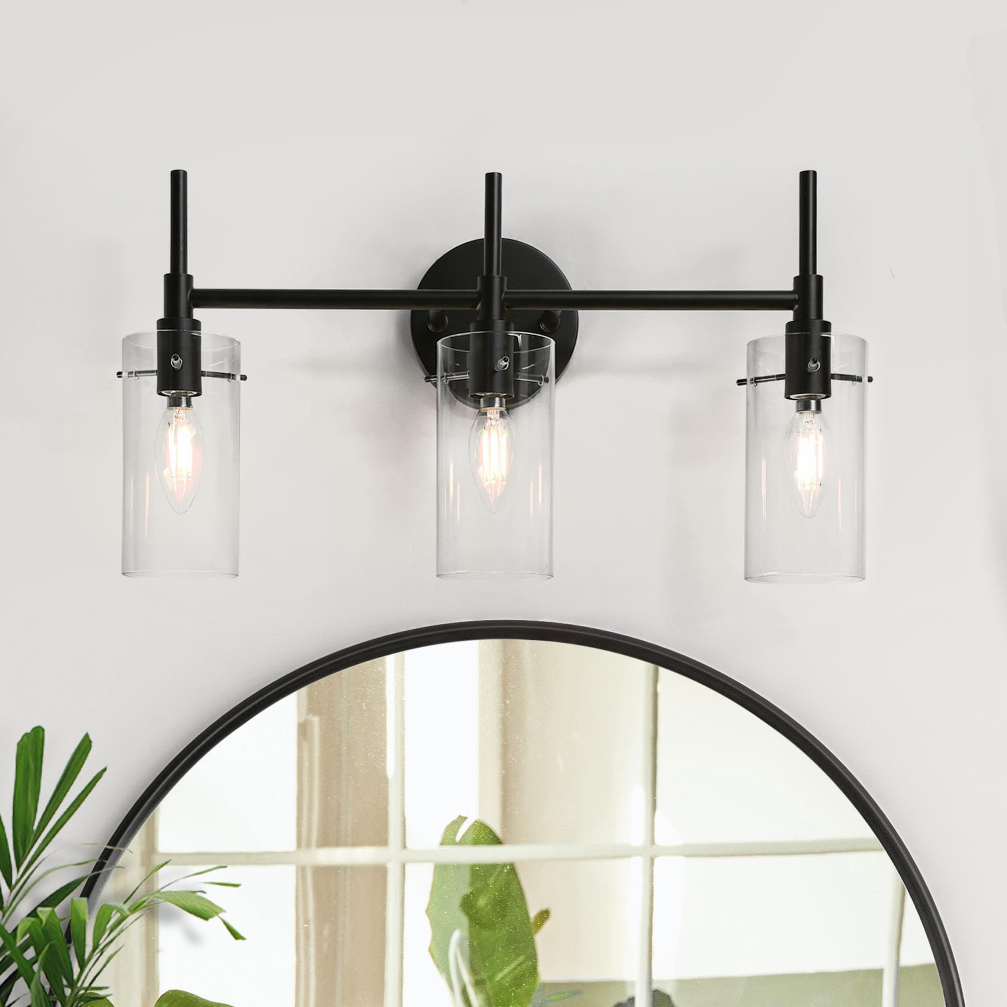 Bathroom Light Fixtures, Black Vanity Lights For Bathroom, 3 Light ... for Creating a Spa-Like Atmosphere Using the Ali 1 Light Black Vanity Light