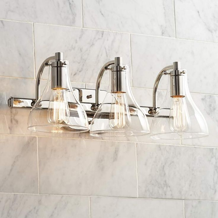 Bathroom Light Fixtures Chrome, Bathroom Wall Lights, Wall Light ... in Adorn Collection 3-Light Bath Light, Polished Chrome