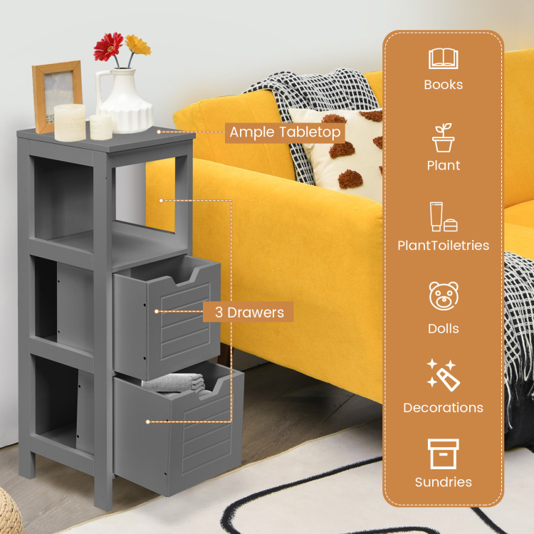 Bathroom Wooden Floor Cabinet Multifunction Storage Rack Stand ... with Beyond Storage Exploring the Multifaceted Uses of Your Costway Organizer Rack