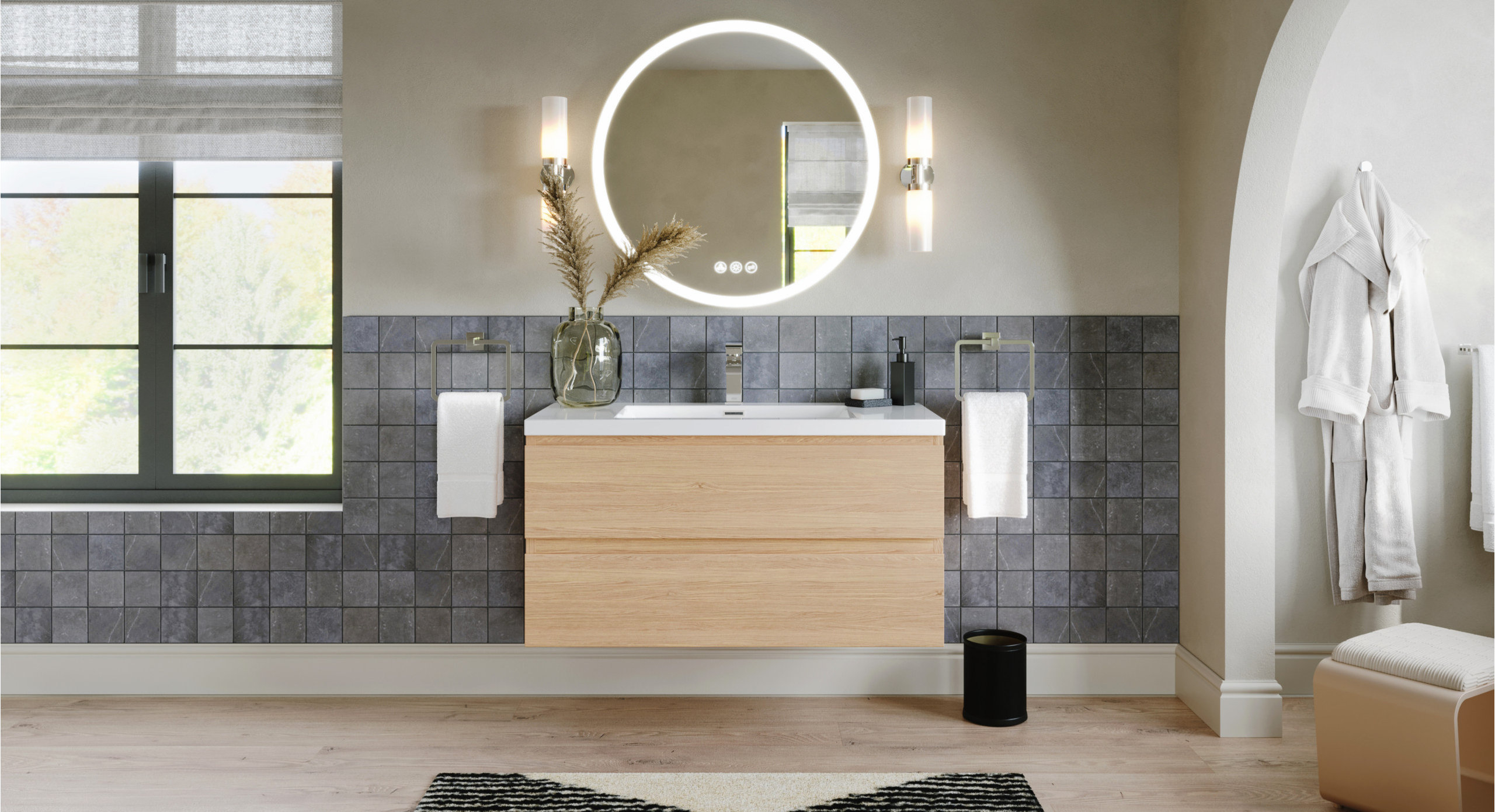 Beacon Bath Vanity, 42" - Modern - Bathroom Vanities And Sink Consoles ... intended for Choosing the Right Bathroom Vanity Materials White Oak's Advantages