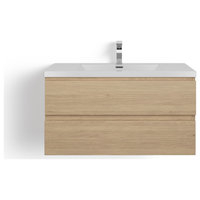 Beacon Bath Vanity, 42" - Modern - Bathroom Vanities And Sink Consoles ... with Choosing the Right Bathroom Vanity Materials White Oak's Advantages