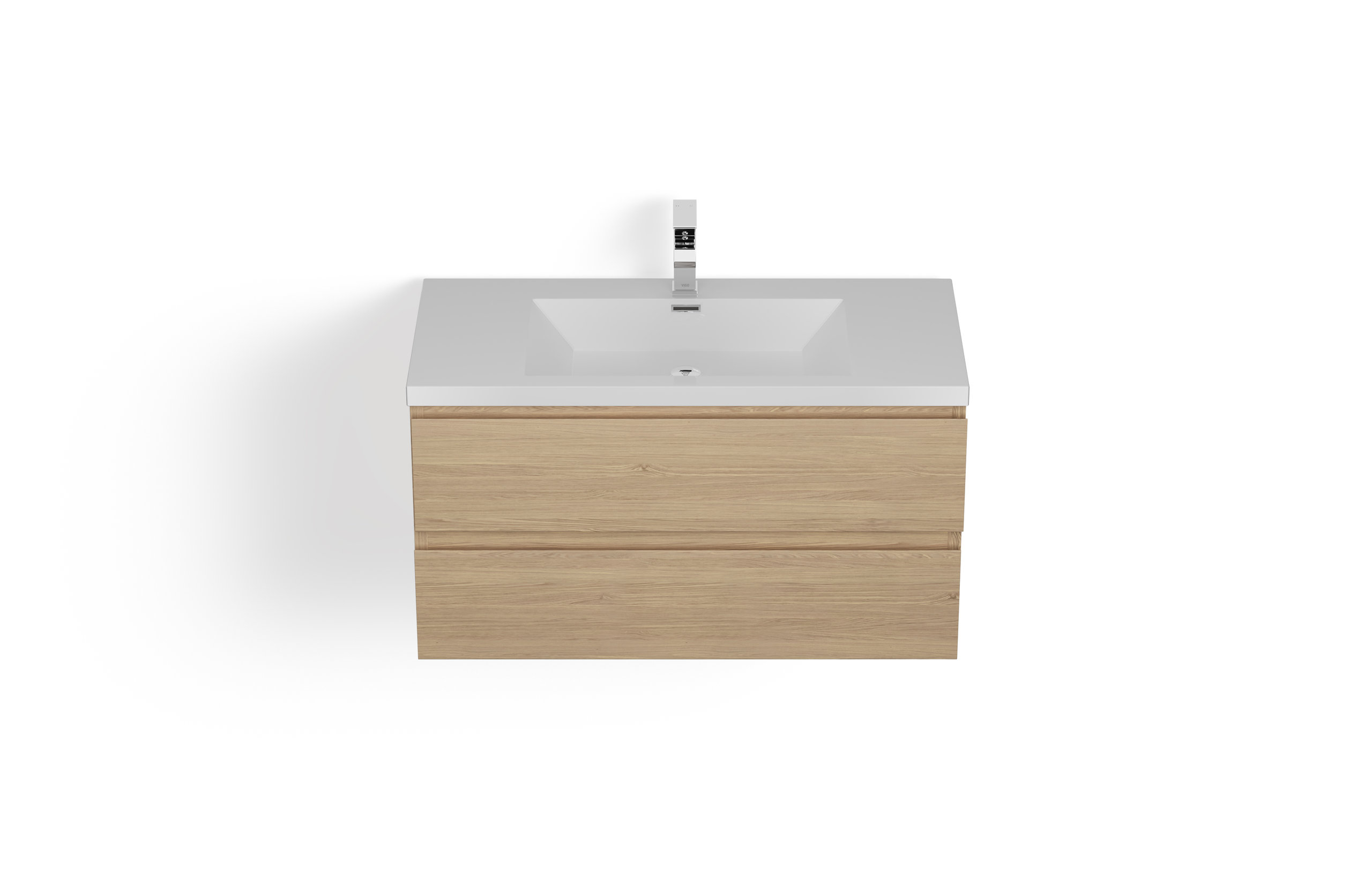 Beacon Bath Vanity, 42" - Modern - Bathroom Vanities And Sink Consoles ... with regard to Beacon Bath Vanity, White Oak, 42", Single Sink, Wall Mount