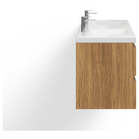 Beacon Bath Vanity, 72" - Modern - Bathroom Vanities And Sink Consoles ... in The Beacon Bathroom Vanity, Double Sink, 72”, Natural Oak, Wall Mounted