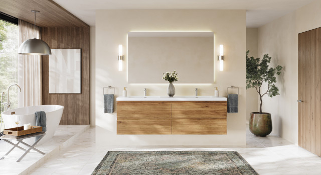 Beacon Bath Vanity, 72" - Modern - Bathroom Vanities And Sink Consoles ... within Unveiling the Beauty of The Beacon Bathroom Vanity: A Deep Dive