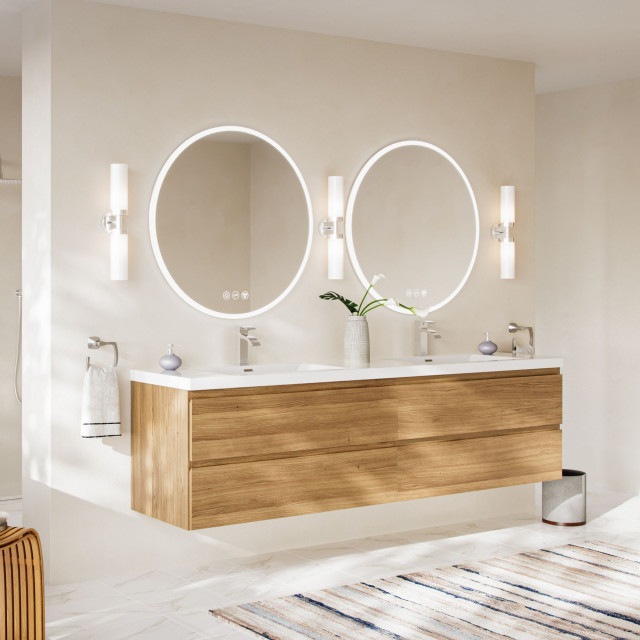 Beacon Bath Vanity, 84" - Modern - Bathroom Vanities And Sink Consoles ... for Unveiling the Design Possibilities of Your Beacon Bathroom Vanity