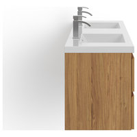 Beacon Bath Vanity, 84" - Modern - Bathroom Vanities And Sink Consoles ... intended for The Beacon Bathroom Vanity, Double Sink, 84", Natural Oak, Wall Mounted