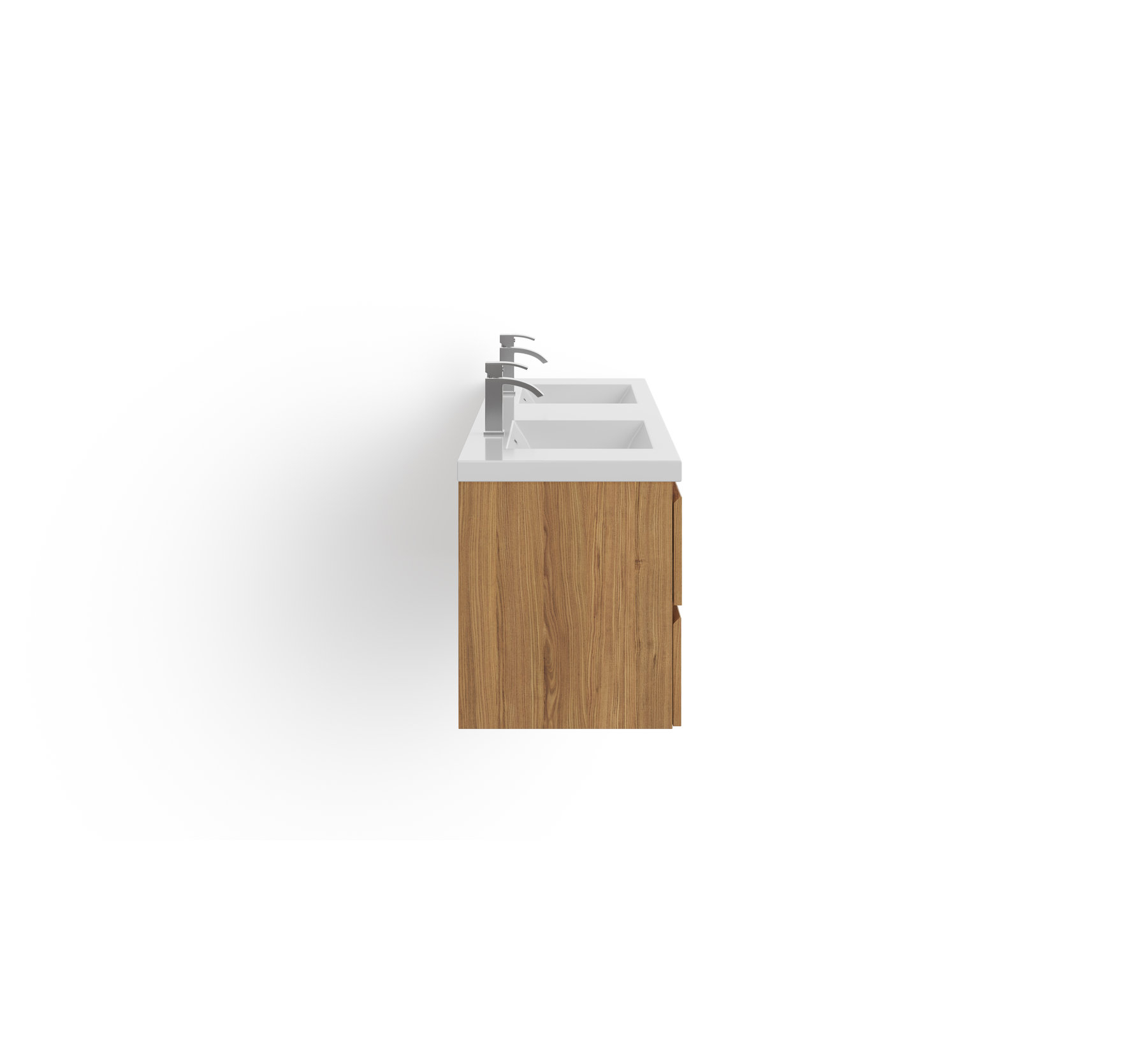 Beacon Bath Vanity, 84" - Modern - Bathroom Vanities And Sink Consoles ... with regard to The Beacon Bathroom Vanity, Double Sink, 84", Natural Oak, Wall Mounted