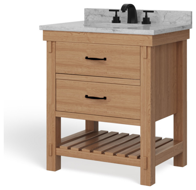Bosque Bath Vanity, 30" - Transitional - Bathroom Vanities And Sink ... regarding Bosque Bath Vanity, Driftwood, 30", Single Sink, Undermount, Freestanding