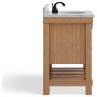 Bosque Bath Vanity, 30" - Transitional - Bathroom Vanities And Sink ... throughout Bosque Bath Vanity, Driftwood, 30", Single Sink, Undermount, Freestanding