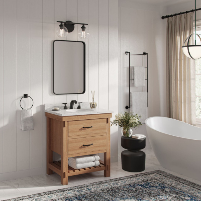 Bosque Bath Vanity, 30" - Transitional - Bathroom Vanities And Sink ... with regard to Creating Serene Spaces Exploring Features of a Bosque Bath Vanity