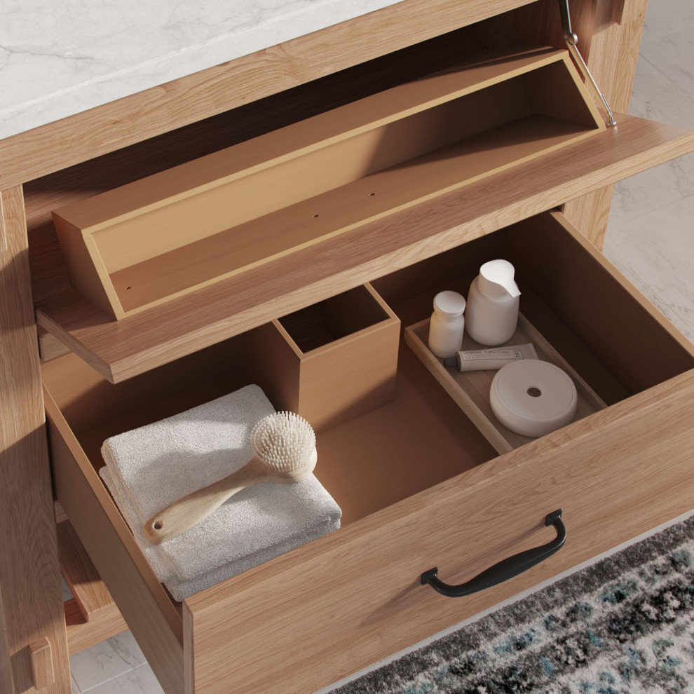 Bosque Bath Vanity, 30" - Transitional - Bathroom Vanities And Sink ... within Bosque Bath Vanity, Driftwood, 30", Single Sink, Undermount, Freestanding