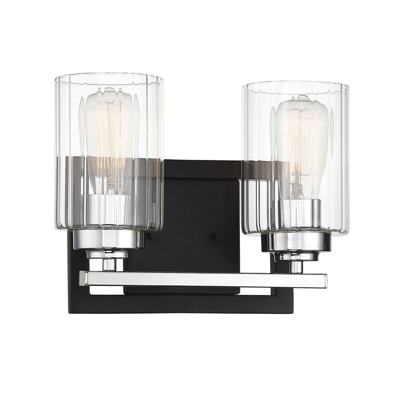 Breakwater Bay Killian 2-Light Matte Black/Polished Chrome Vanity Light ... with A Practical Guide to Choosing the Right Vanity Lighting