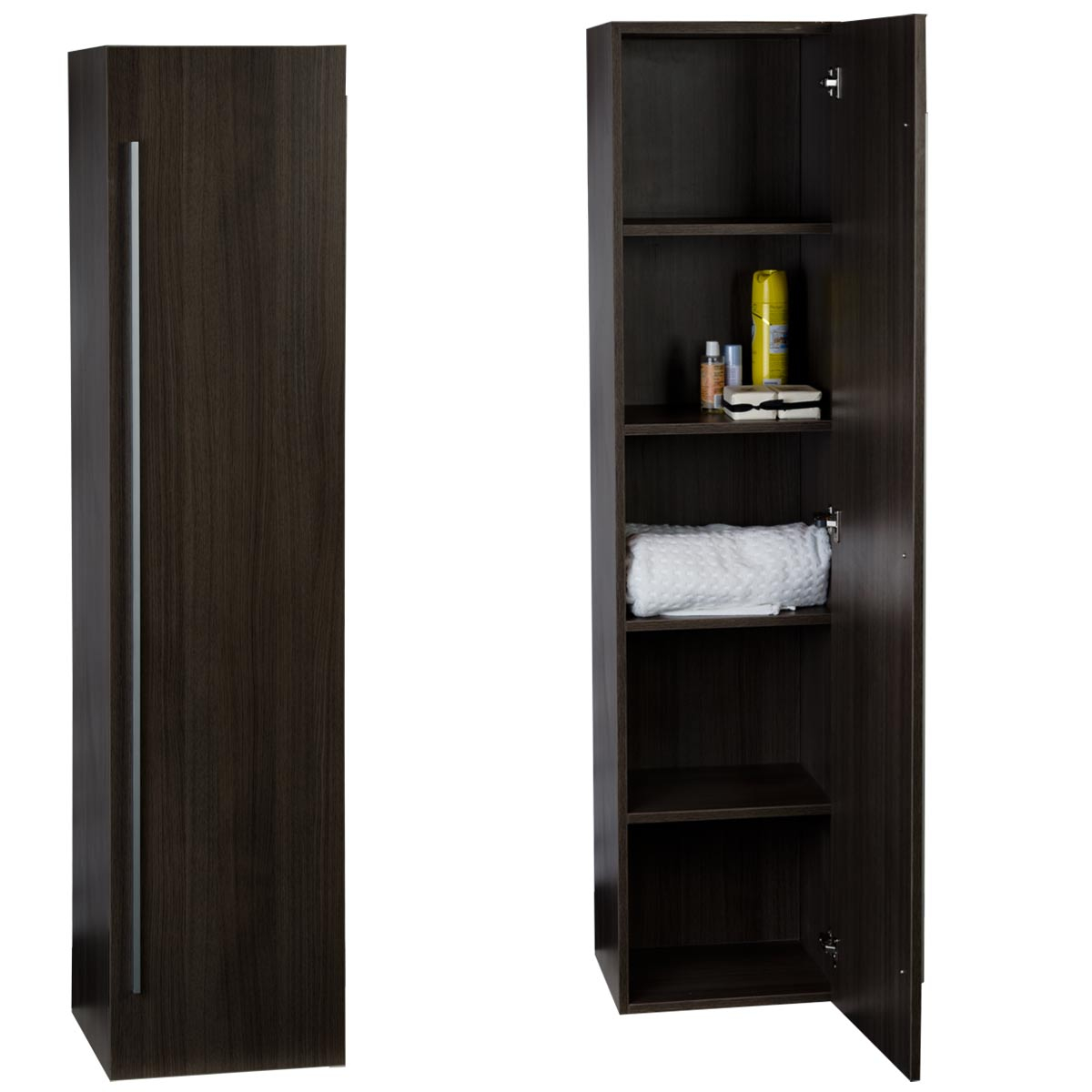 Buy 16" X 67" Linen Cabinet In Grey Oak Free Shipping Tn-N1200-Sc-Go On ... inside Conceptbaths 16"X67" Linen Cabinet, Glossy White
