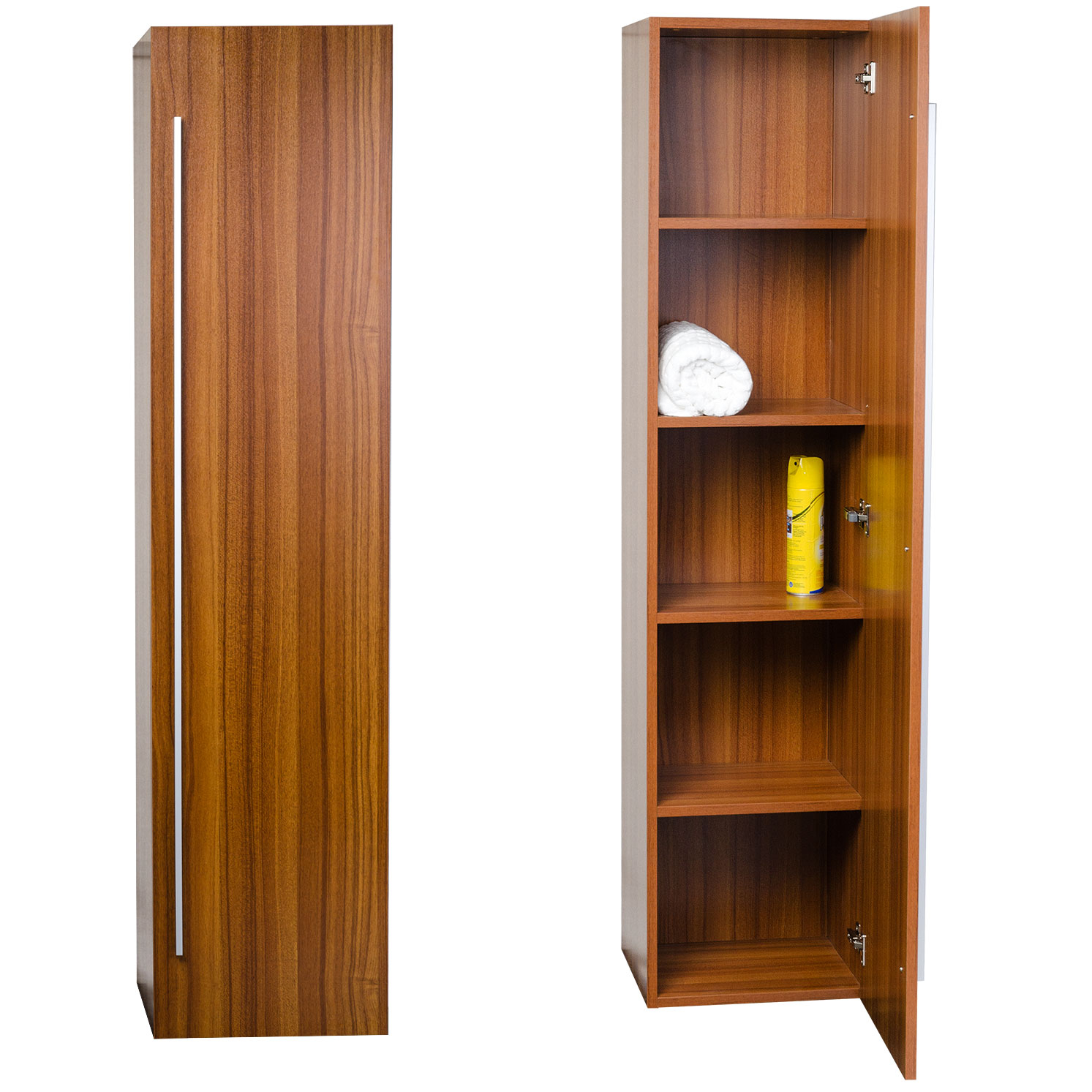 Buy 16 X 67 Linen Cabinet In Walnut Tn-N1200-Sc-Tk On Conceptbaths.com regarding Conceptbaths 16"X67" Linen Cabinet, Glossy White