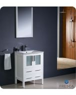 Buy Fresca Torino 12-Inch White Bathroom Linen Side Cabinet Fst6212Wh ... inside Fresca Torino Bathroom Linen Side Cabinet In White